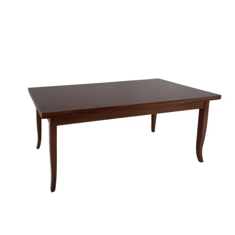 Tavolo rettangolare allungabile 140x80 cm in legno massello colore noce - Verona