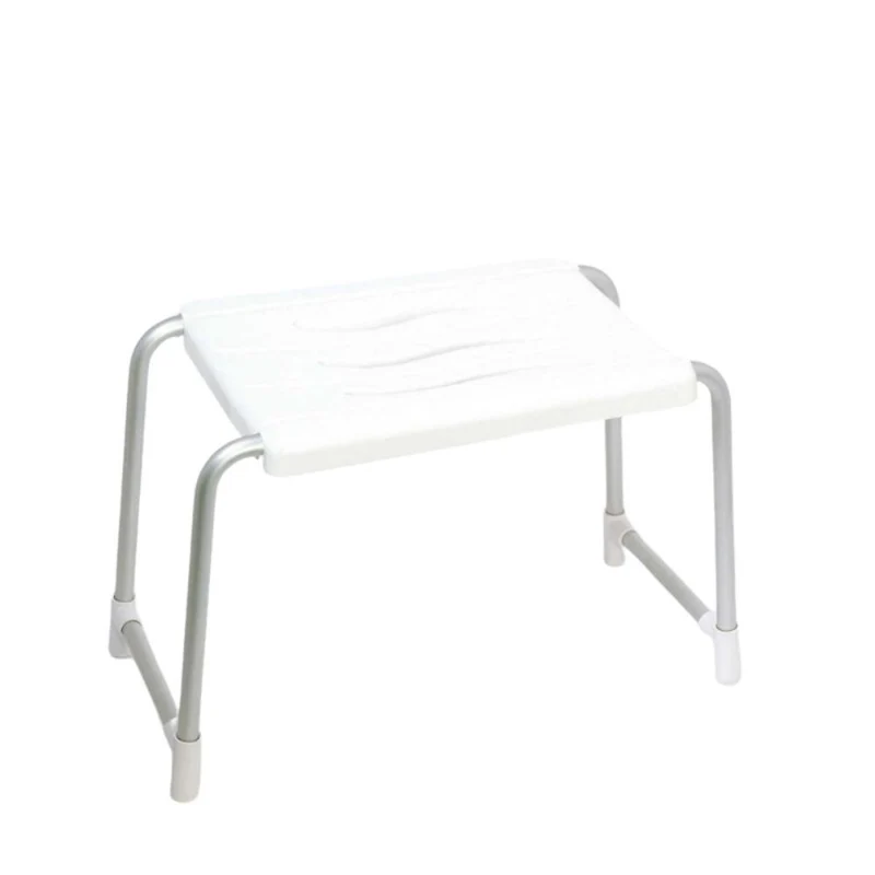 Sgabello per doccia o vasca da bagno colore bianco carico 150 kg