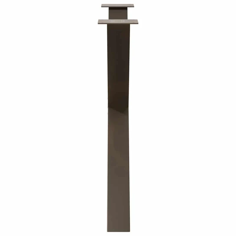 Lot de 2 pieds de table en forme de X design moderne 90 x 72 cm robuste avec niveleurs en acier naturel 02_0057259