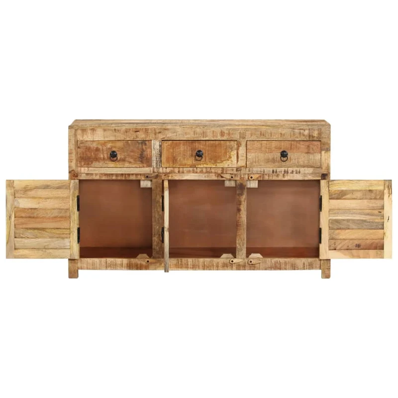 Buffet bahut commode armoire meuble de rangement organisateur cuisine salle de séjour salon 110 x 30 x 65 cm bois massif de manguier marron 02_0029510