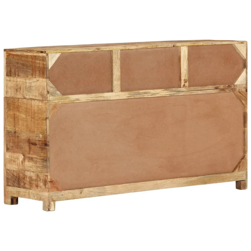 Buffet bahut commode armoire meuble de rangement organisateur cuisine salle de séjour salon 110 x 30 x 65 cm bois massif de manguier marron 02_0029510