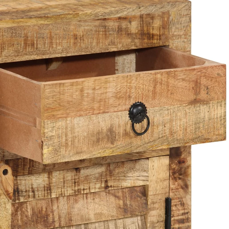 Buffet bahut commode armoire meuble de rangement organisateur cuisine salle de séjour salon 110 x 30 x 65 cm bois massif de manguier marron 02_0029510