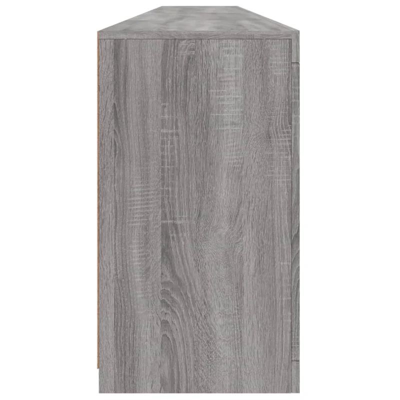 Buffet bahut commode armoire meuble de rangement organisateur cuisine salle de séjour salon avec lumières LED sonoma 283 x 37 x 67 cm gris 02_0030070
