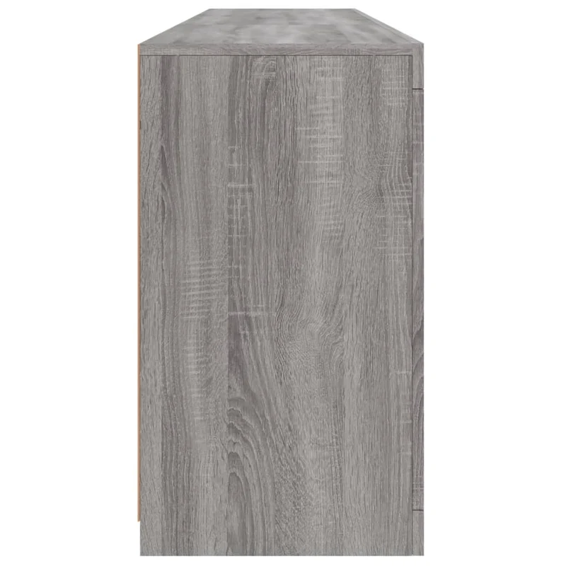 Buffet bahut commode armoire meuble de rangement organisateur cuisine salle de séjour salon avec lumières LED sonoma 162 x 37 x 67 cm gris 02_0030056