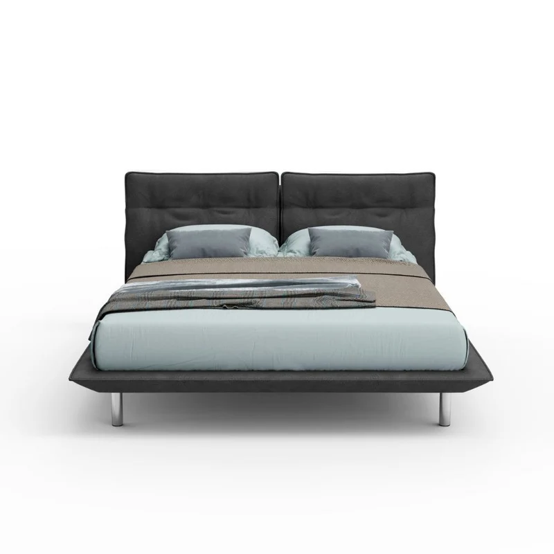 Letto matrimoniale moderno colore grigio scuro - Bolt