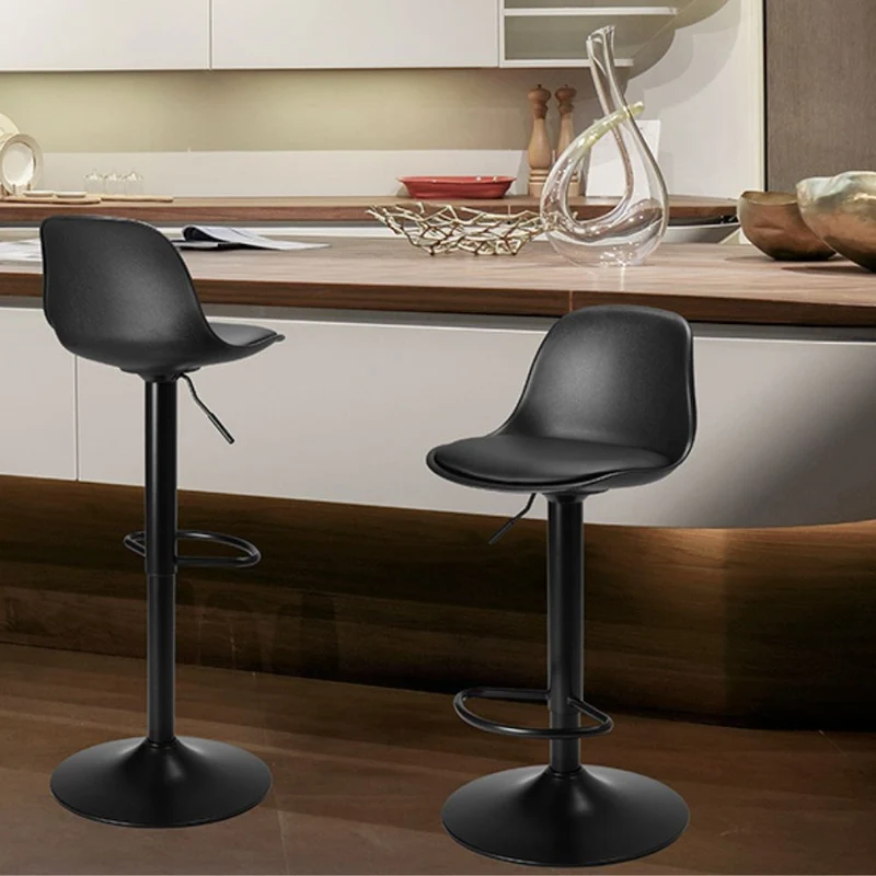 Sgabello regolabile con seduta imbottita colore nero - Rand