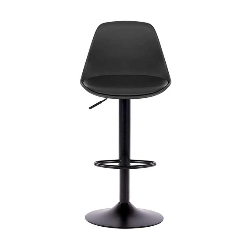 Sgabello regolabile con seduta imbottita colore nero - Rand