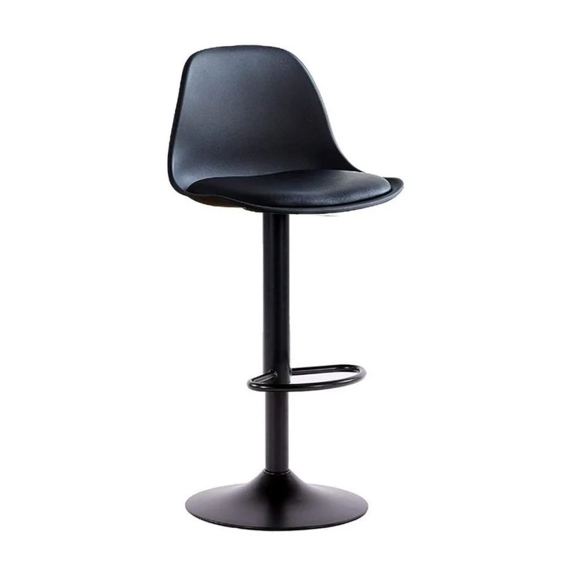 Sgabello regolabile con seduta imbottita colore nero - Rand