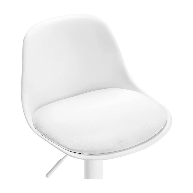 Sgabello regolabile con seduta imbottita colore bianco - Rand