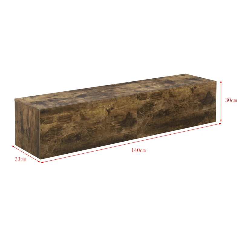 Étagère murale 140 x 33 x 30 cm effet noyer 03_0007027