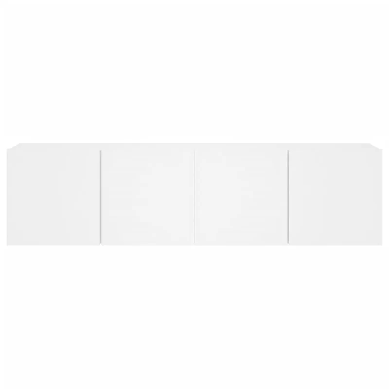 Meubles TV muraux multimédia étagère télévision buffet téléviseur salle à manger salon chambre 2 pièces 80 x 30 x 41 cm blanc 02_0028933