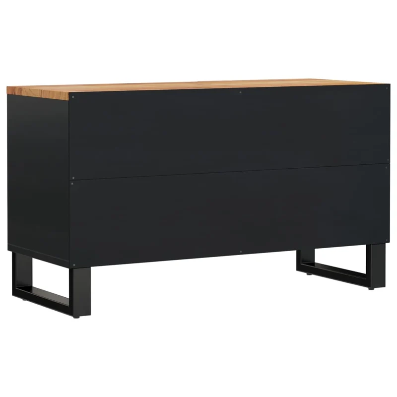 Meuble TV multimédia étagère télévision buffet téléviseur salle à manger salon chambre 80 x 33 x 46 cm bois d'acacia solide et d'ingénierie brun 02_0026240