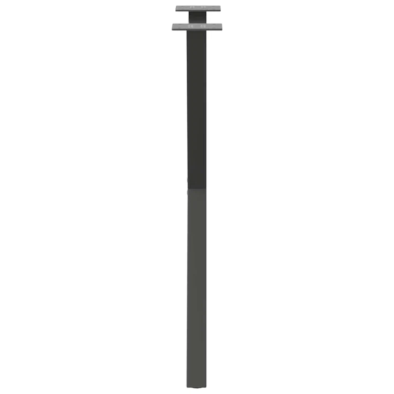 Lot de 2 pieds de table à manger en X 57 x 72 cm robustes et réglables style moderne en acier anthracite 02_0057187