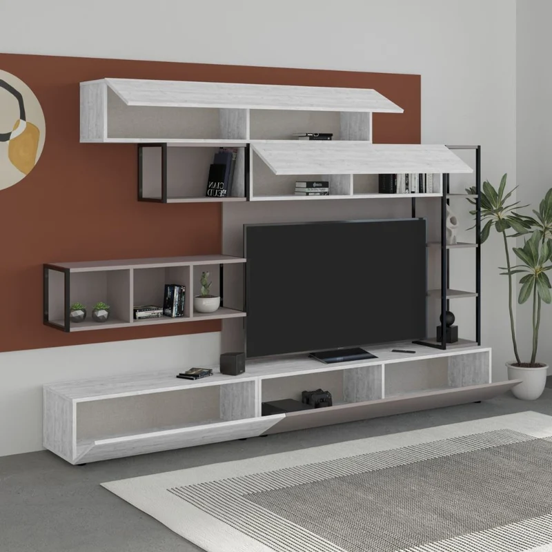 Parete attrezzata 260 cm. colore light mocha e ancient white - Tronador MTV234464
