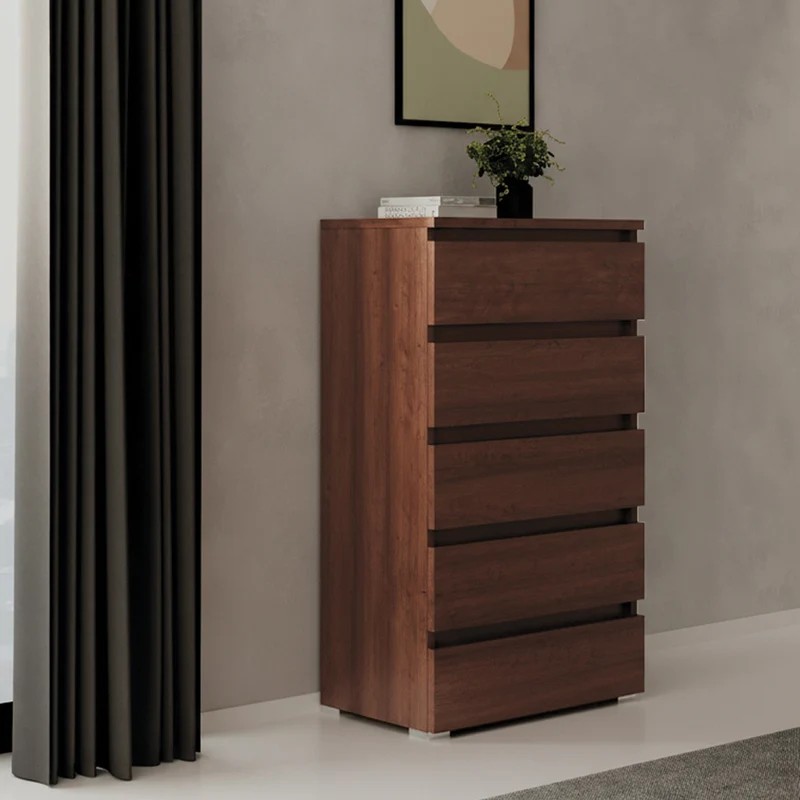 Cassettiera con 5 cassetti colore noce antico 75x127H cm montata