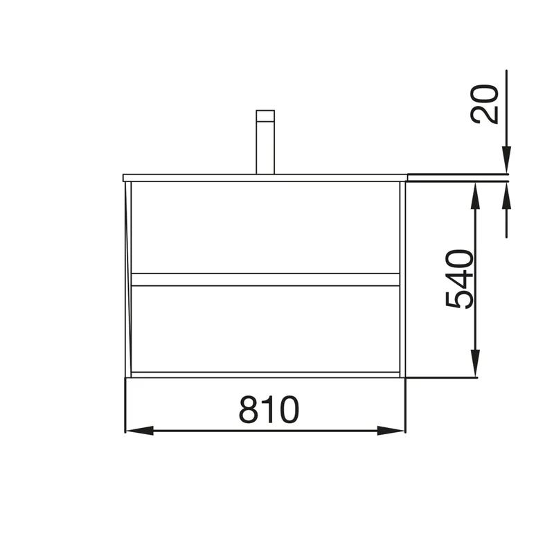Mobile bagno sospeso colore grigio opaco con lavabo 81 cm - Iridesa