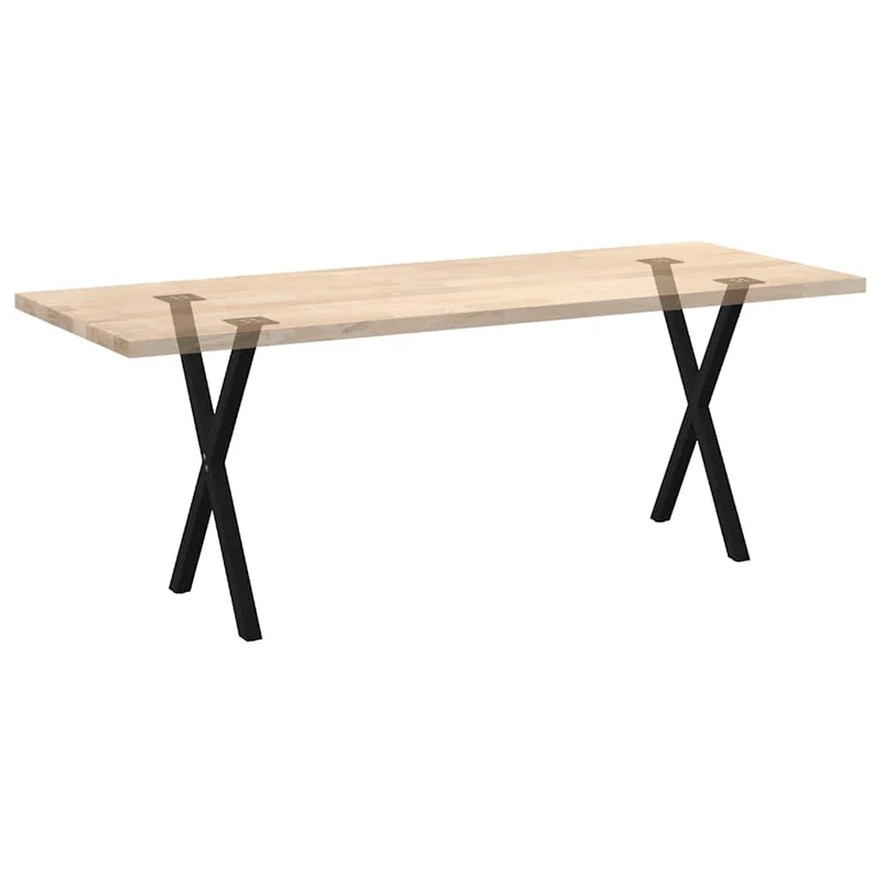 Lot de 2 pieds de table en forme de X réglables 57 x 73 cm utilisation stable moderne en acier noir 02_0057185