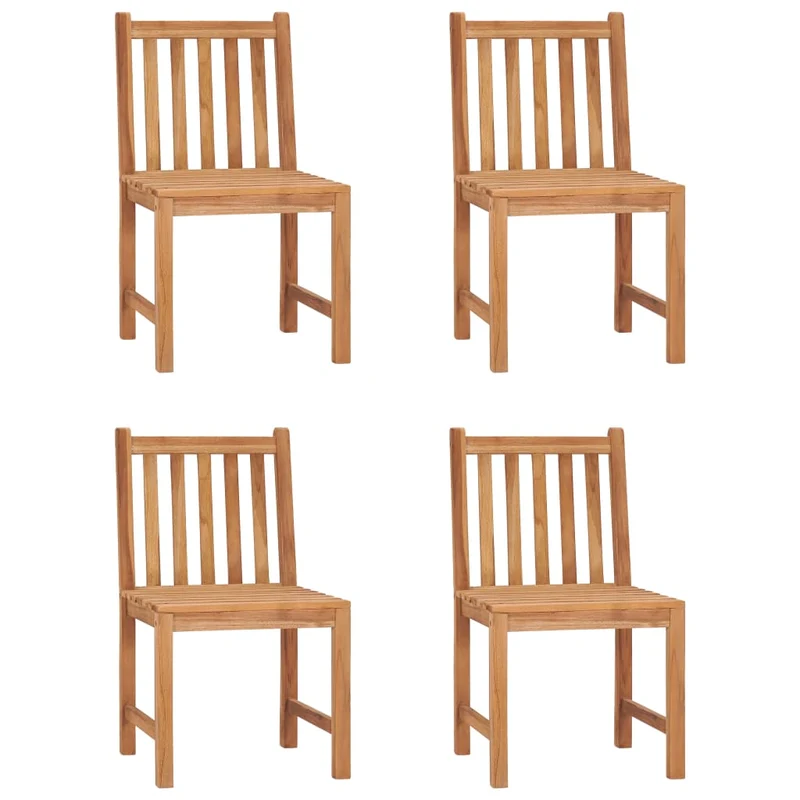 Ensemble de salle à manger de jardin meuble extérieur 5 pièces bois de teck solide 02_0013766