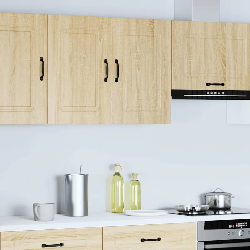 Armoire murale de cuisine polyvalente avec espace de rangement 80 x 31 x 60 cm en bois d'ingénierie chêne sonoma 02_0049995
