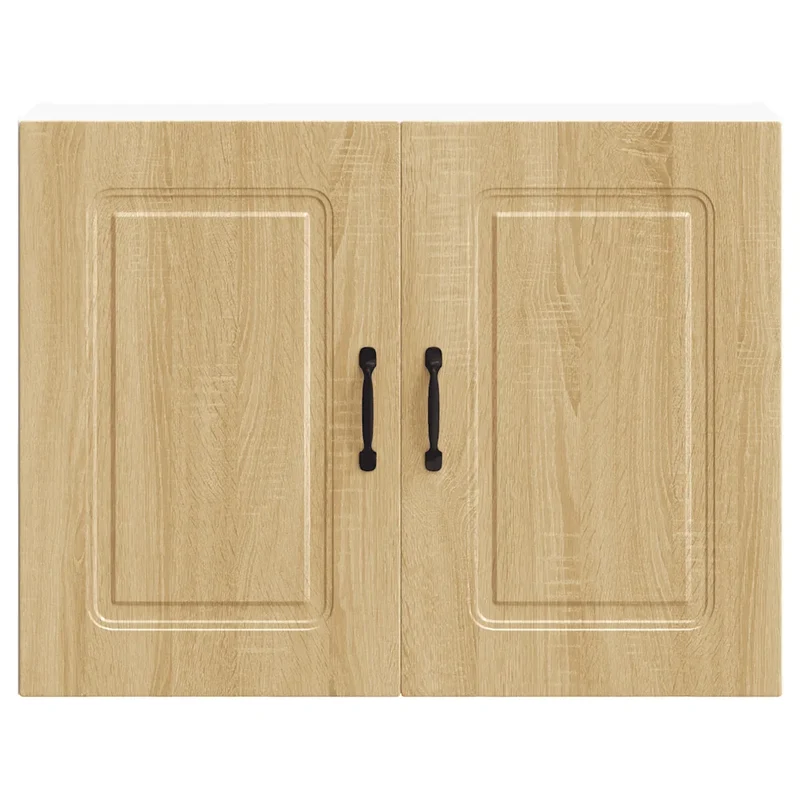 Armoire murale de cuisine polyvalente avec espace de rangement 80 x 31 x 60 cm en bois d'ingénierie chêne sonoma 02_0049995