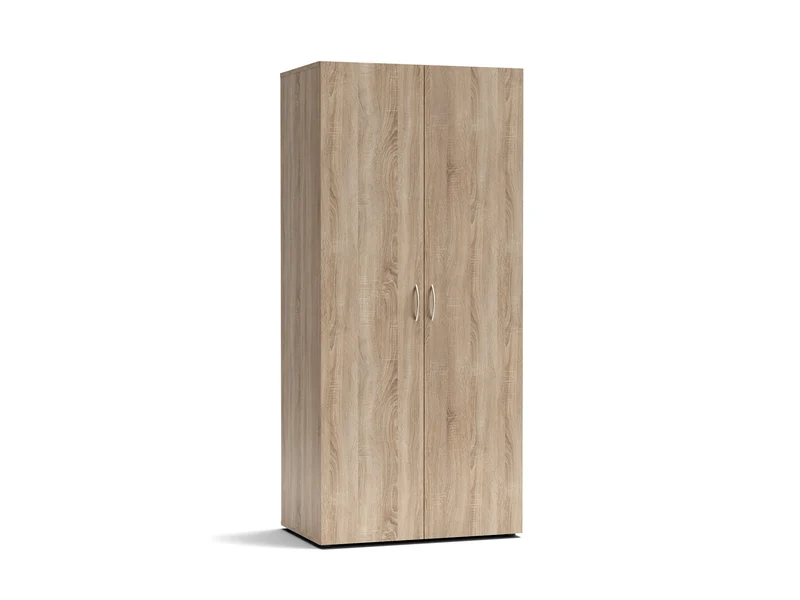 Armadio in legno con due ante 80x177h cm colore rovere sonoma - Seba