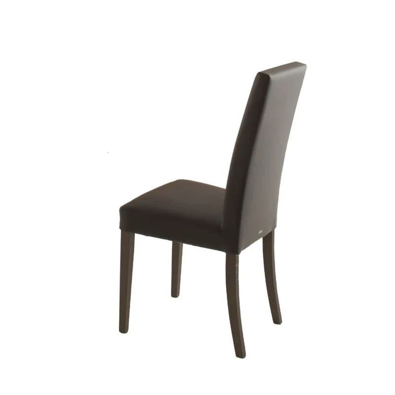 Set 2 sedie in ecopelle colore marrone standard - Nancy