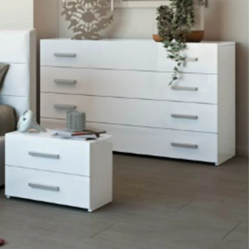 Camera da letto completa colore bianco laccato - Nerano
