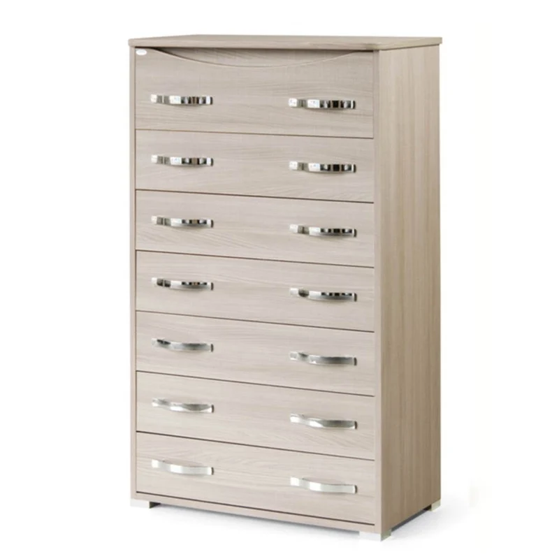 Cassettiera con 7 cassetti colore olmo 76x41x127H cm - Settimino Maxi