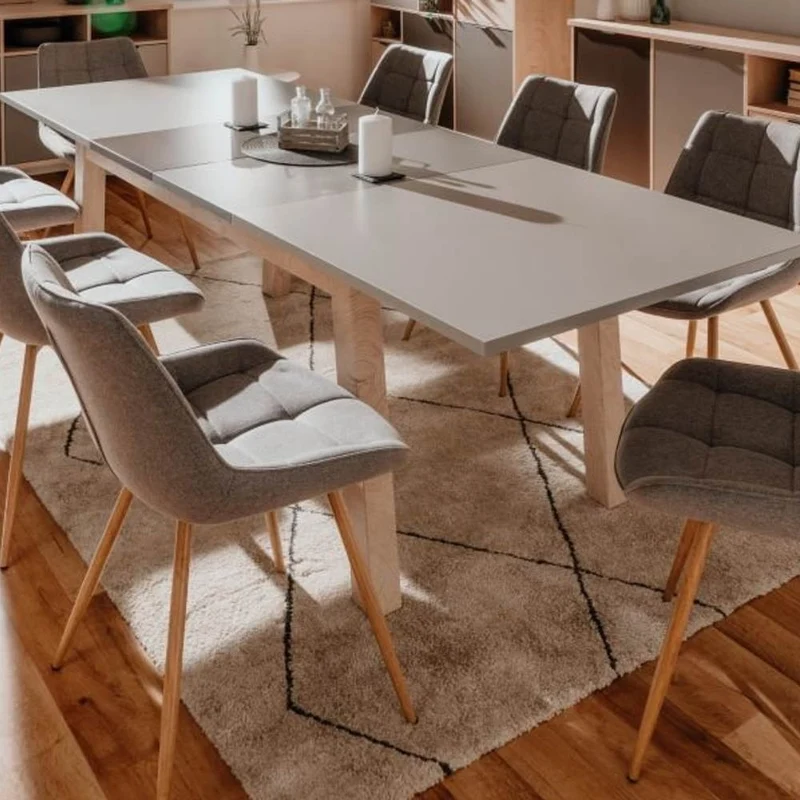 Tavolo allungabile 160x90 colore rovere e grigio - Epik 50A