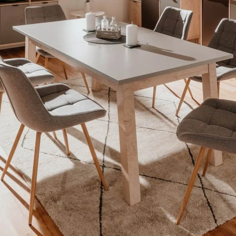 Tavolo allungabile 160x90 colore rovere e grigio - Epik 50A