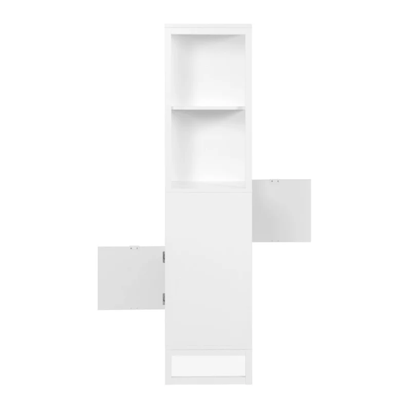 Credenza a giorno 83,5x165h cm bifacciale con ripiani colore bianco - Sumatra20A
