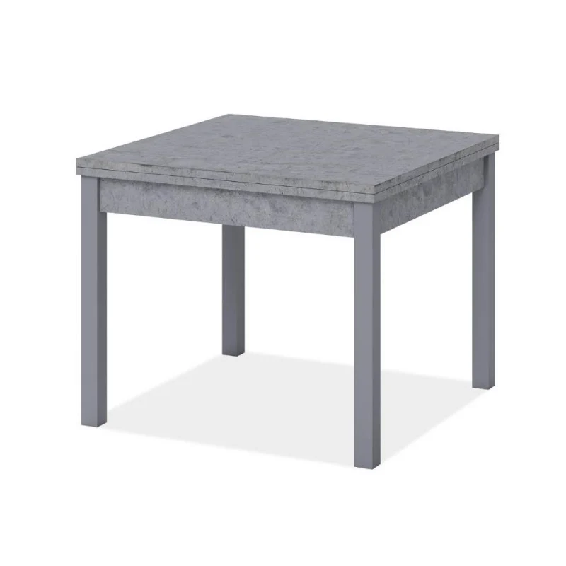 Tavolo quadrato raddoppiabile colore cemento 90x90 cm - Firenze