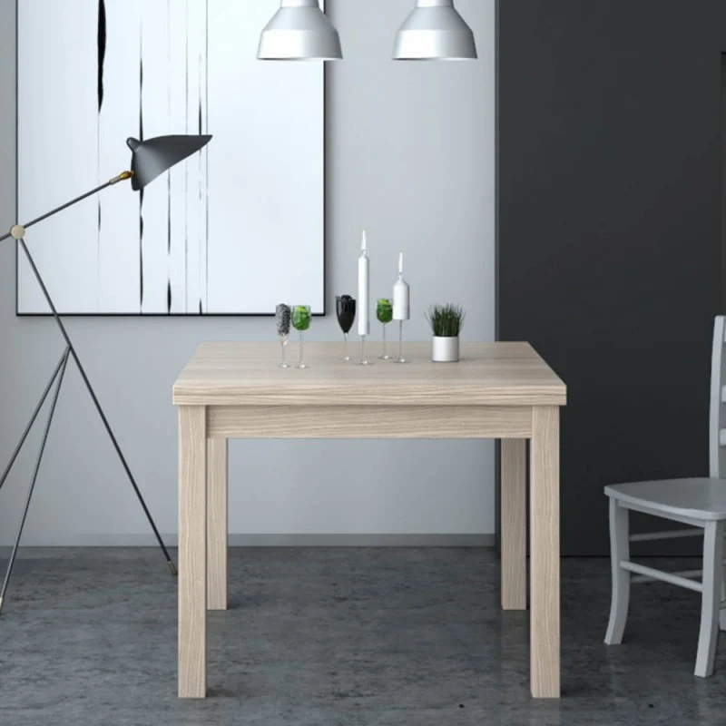 Tavolo quadrato raddoppiabile colore olmo 90x90 cm - Firenze