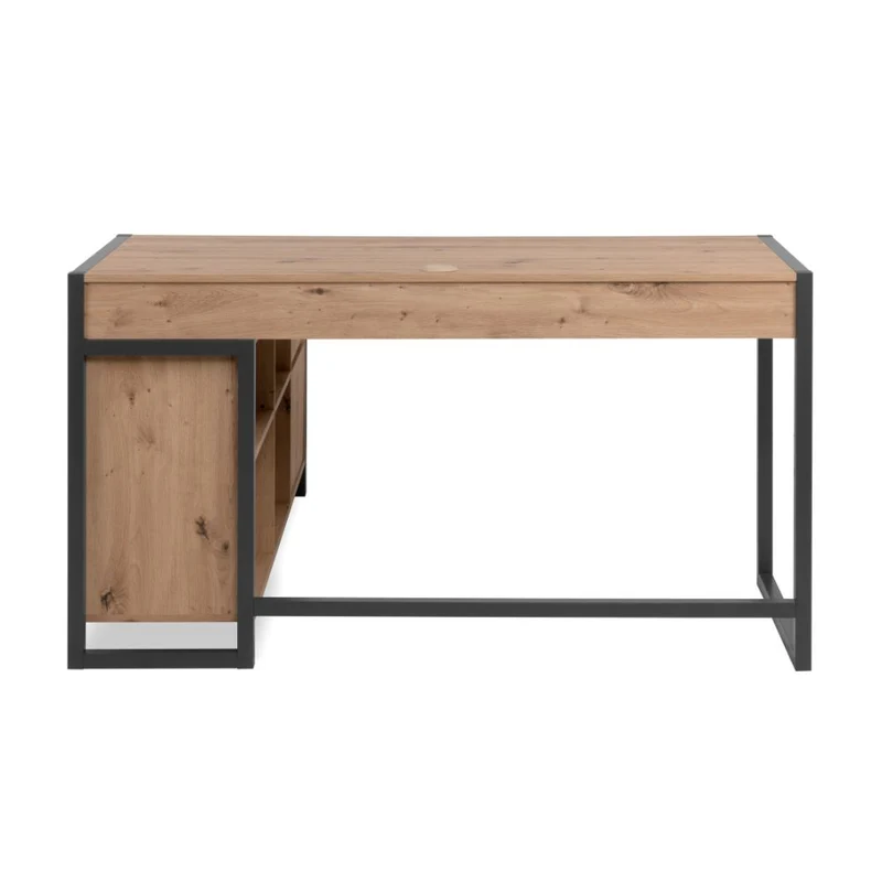 Scrivania angolare 142x139 cm reversibile colore quercia e antracite - Denver