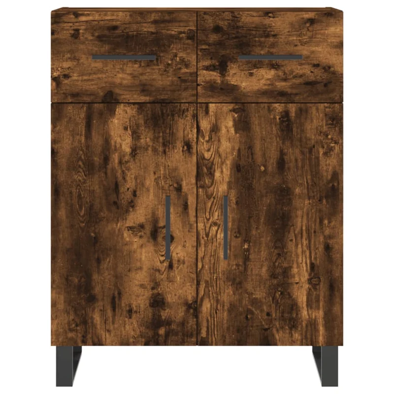 Buffet bahut commode armoire meuble de rangement organisateur cuisine salle de séjour salon 69,5 x 34 x 90 cm bois d'ingénierie marron 02_0031053