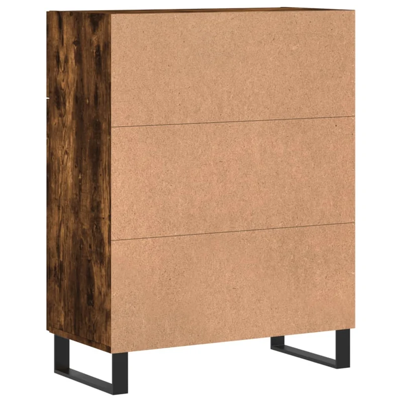 Buffet bahut commode armoire meuble de rangement organisateur cuisine salle de séjour salon 69,5 x 34 x 90 cm bois d'ingénierie marron 02_0031053