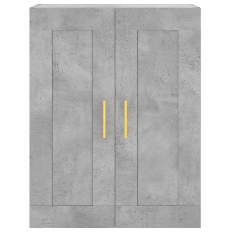 Buffet bahut commode armoire meuble de rangement organisateur cuisine salle de séjour salon haut 69,5 x 34 x 180 cm bois d'ingénierie gris 02_0034591