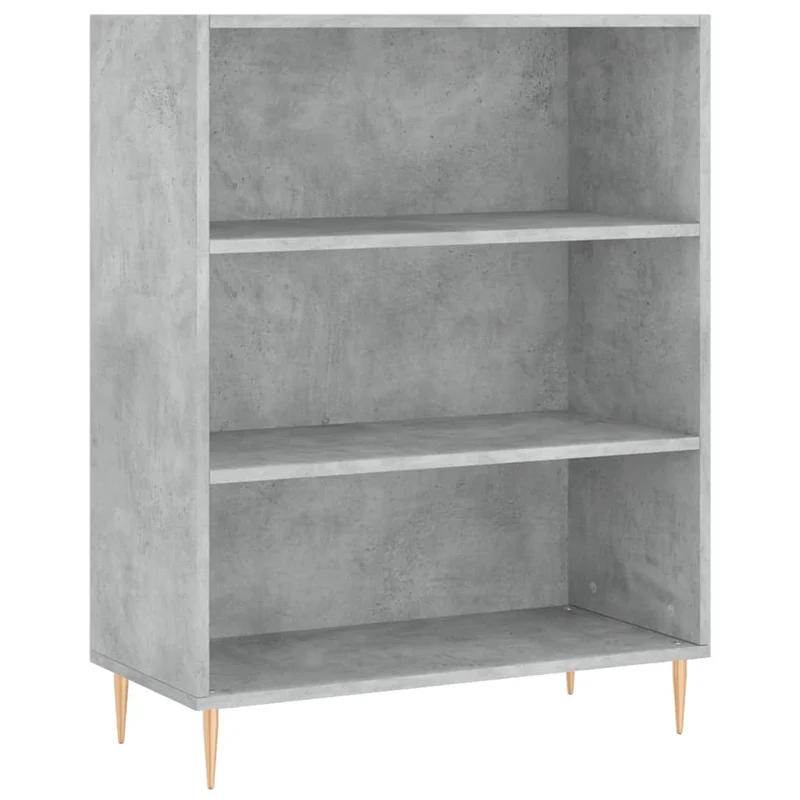 Buffet bahut commode armoire meuble de rangement organisateur cuisine salle de séjour salon haut 69,5 x 34 x 180 cm bois d'ingénierie gris 02_0034548