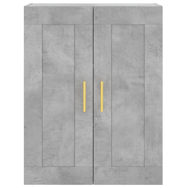 Buffet bahut commode armoire meuble de rangement organisateur cuisine salle de séjour salon haut 69,5 x 34 x 180 cm bois d'ingénierie gris 02_0034495