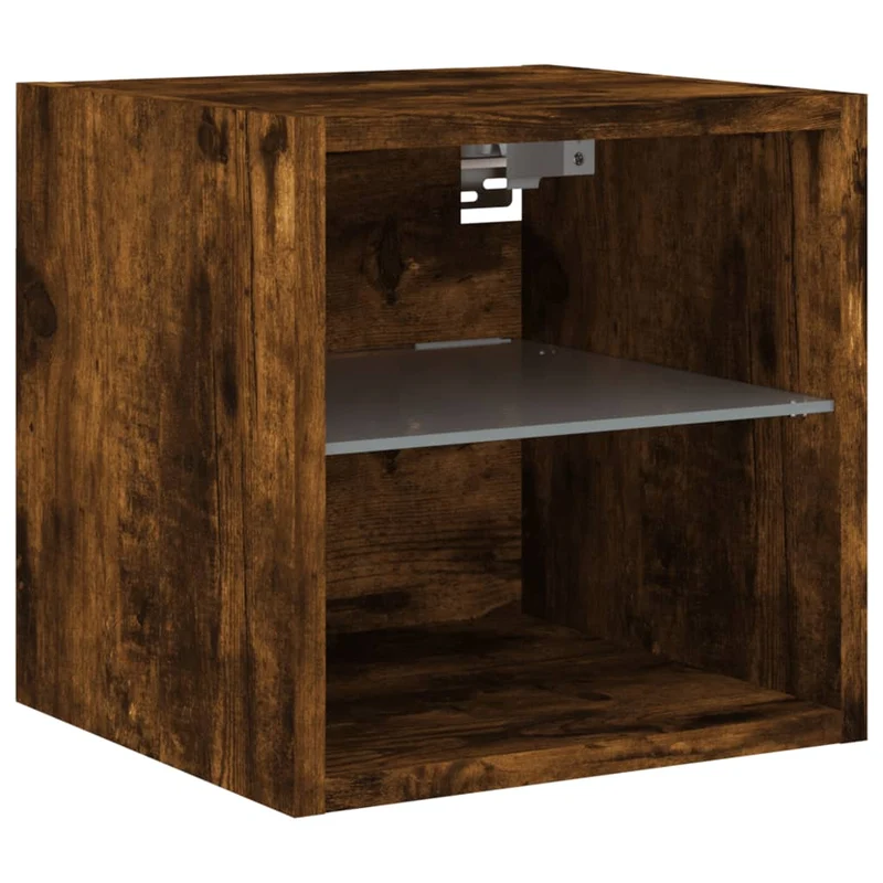 Meubles TV multimédia étagère télévision buffet téléviseur salle à manger salon chambre avec LED 6 pièces chêne fumé bois d'ingénierie brun 02_0029451
