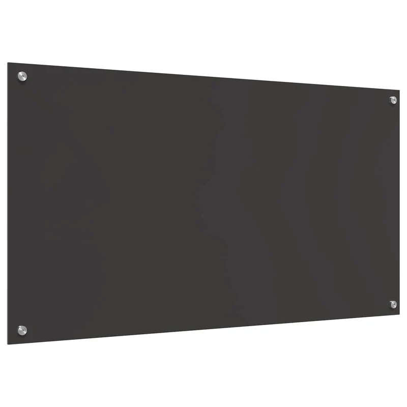 Dosseret de cuisine moderne 110 x 60 cm pratique avec installation rapide en verre trempé gris foncé 02_0058485