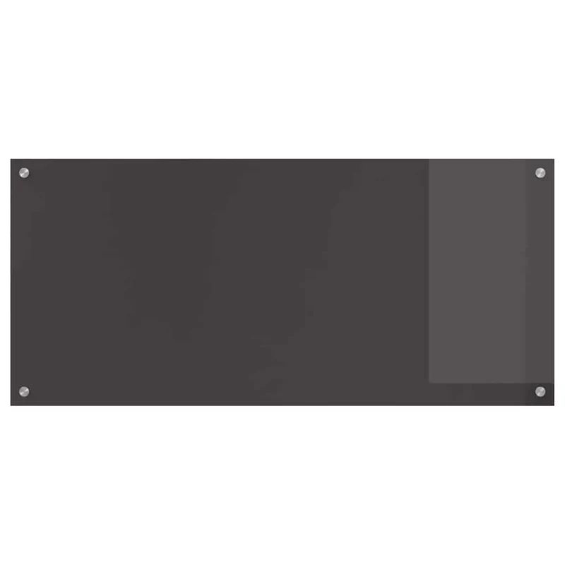 Lot de 2 dosserets de cuisine thermorésistants design moderne 110 x 50 cm en verre trempé gris foncé 02_0056273