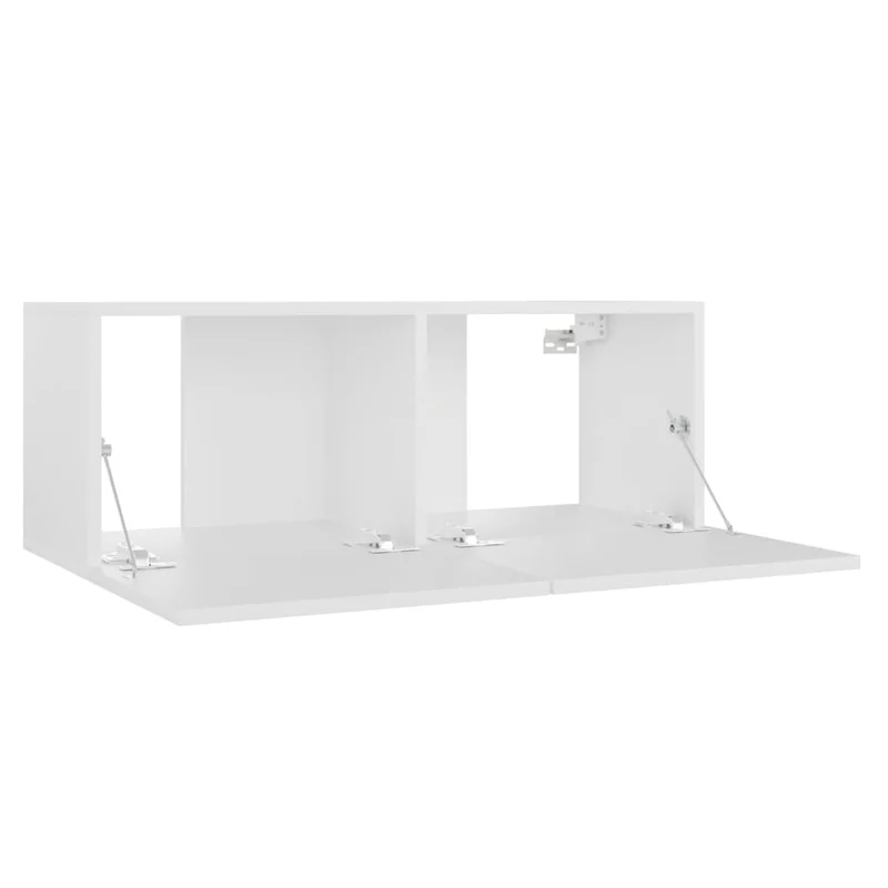 Ensemble de meubles armoire buffet TV télévision salon chambre séjour 3 pièces bois d'ingénierie blanc 02_0024488