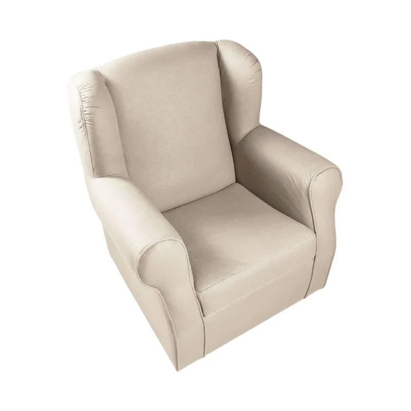 Poltrona eco in nabuk colore nature moxart 2 e struttura in legno - Ebro