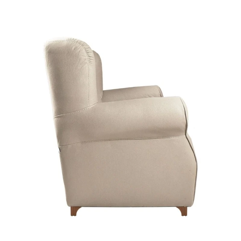 Poltrona eco in nabuk colore nature moxart 2 e struttura in legno - Ebro
