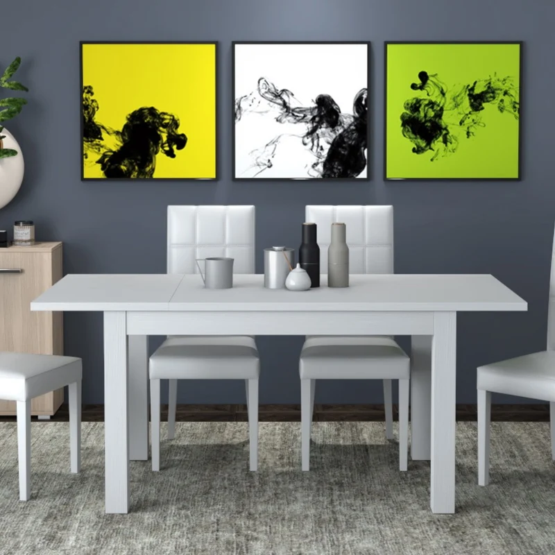 Tavolo allungabile colore bianco frassinato 140x85 cm - Firenze