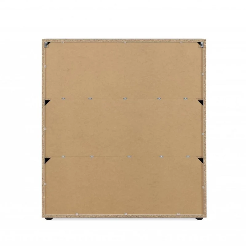 Scarpiera 100x110h cm con 2 ante e 8 ripiani colore bianca - Satos02A