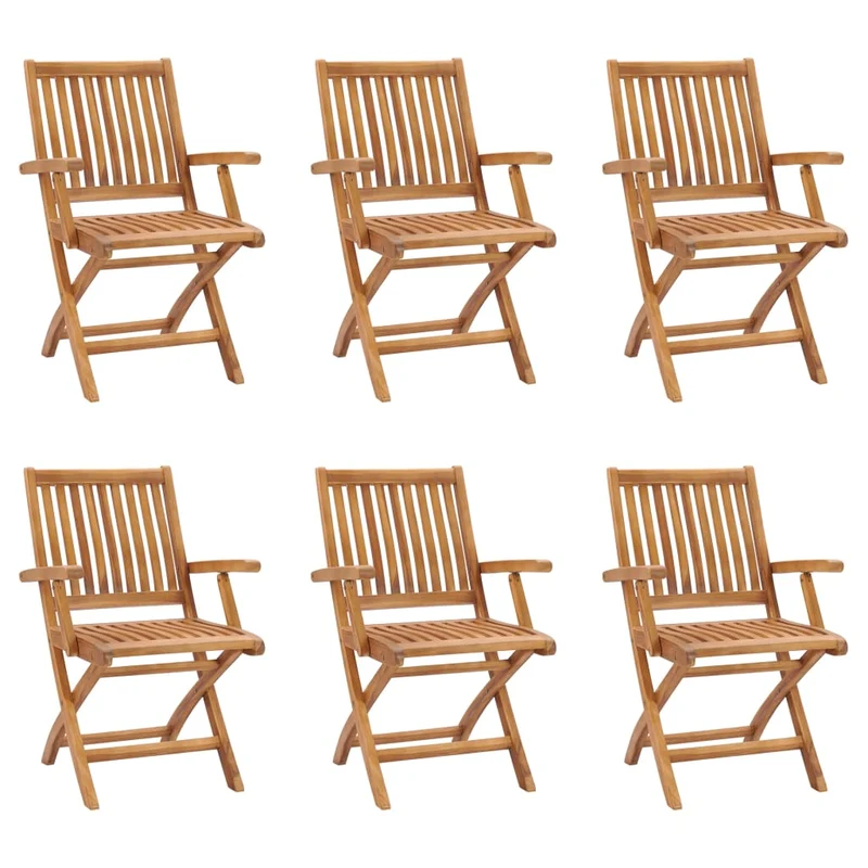 Ensemble de salle à manger de jardin meuble extérieur 7 pièces bois de teck massif 02_0013941