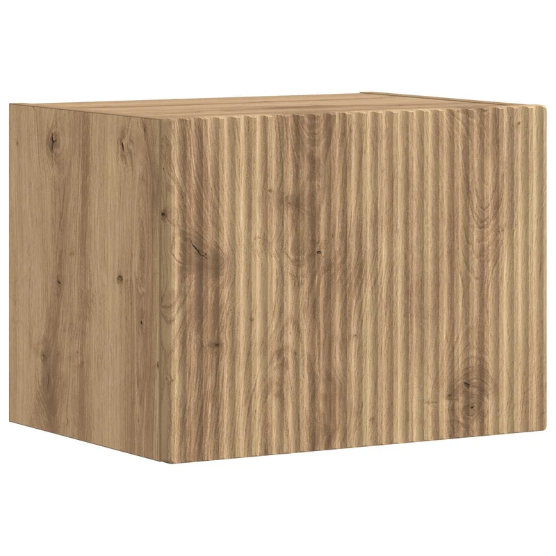 Meuble TV mural moderne organisé gain de place 98 x 31 x 29,5 cm en chêne artisanal 02_0056216