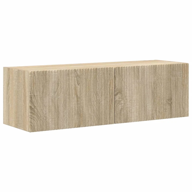Meuble TV mural moderne design chic agencement modulable 100 x 31 x 29,5 cm en chêne sonoma 02_0056210